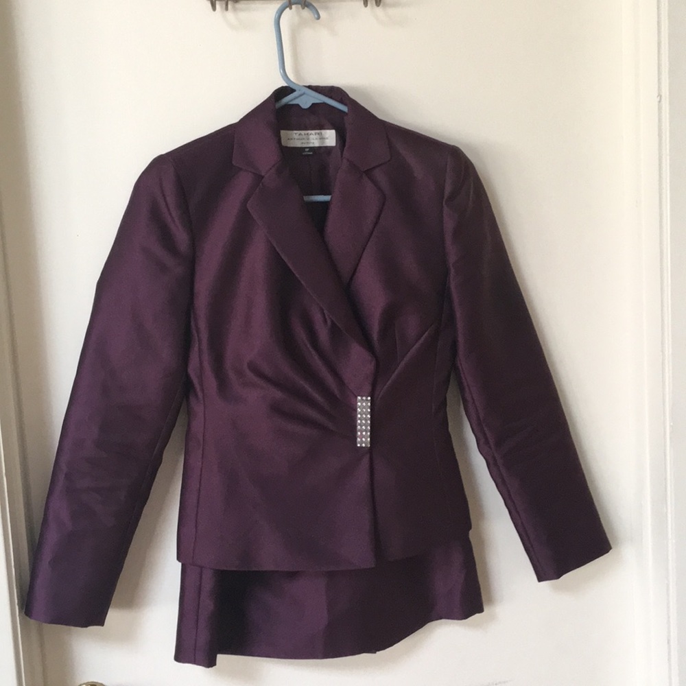 Women’s Purple Petite Skirt Suit
